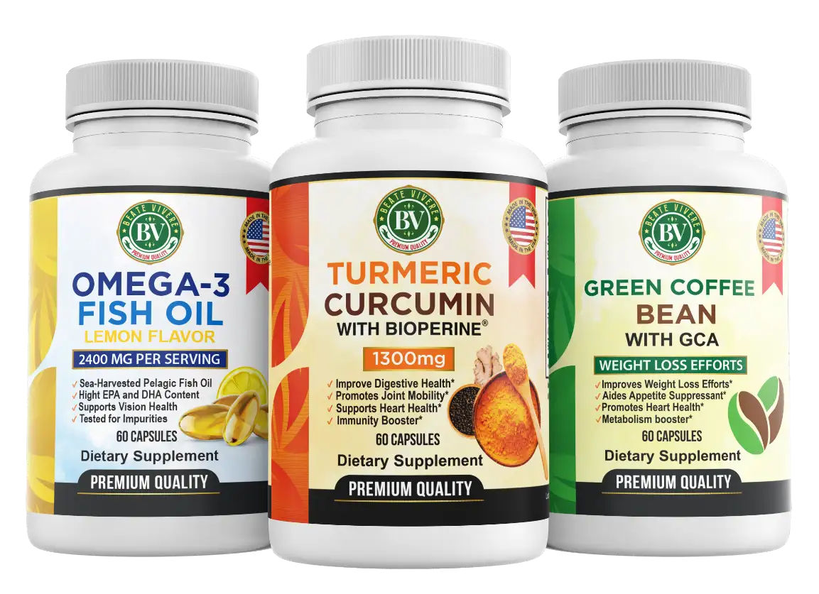 Omega-3, Turmeric Curcumin, Green Coffee Bean