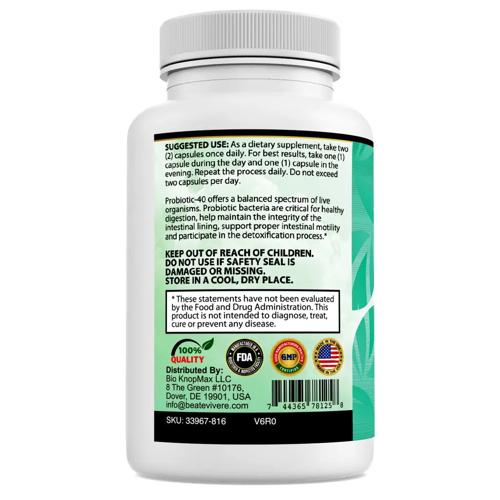 Probiotic - 40 Billion CFU Capsules - Vitamins & Supplements